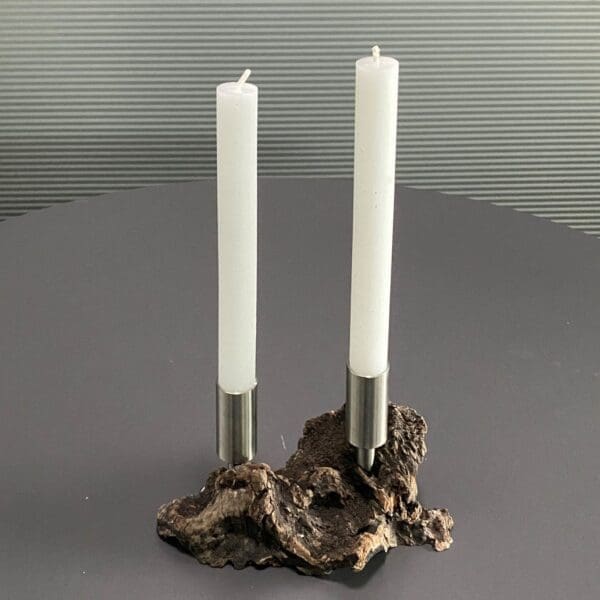 Kerzenständer Schwemmholz 2-flammig: UNIKAT Nr.005