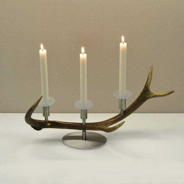 Kerzenständer Hirsch 3-flammig: UNIKAT Nr.003