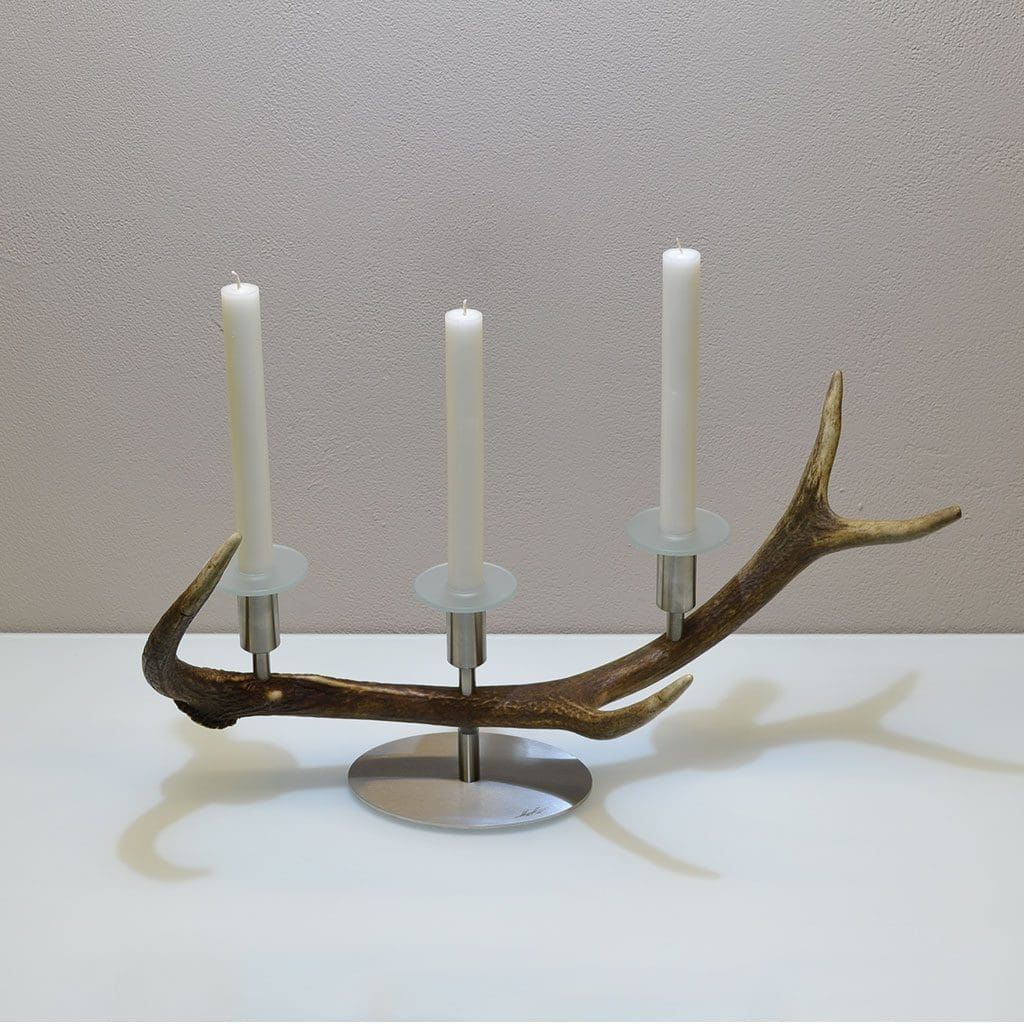 Kerzenständer Hirsch 3-flammig: UNIKAT Nr.003 – Bild 2