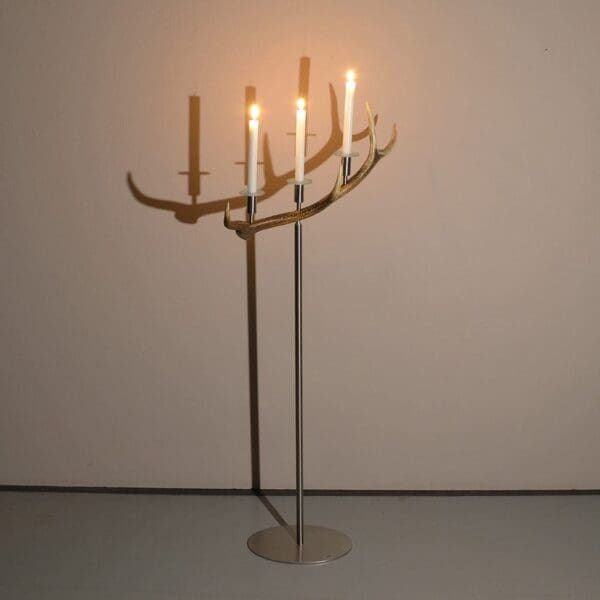 Kerzenständer Hirsch 3-flammig UNIKAT Nr.007